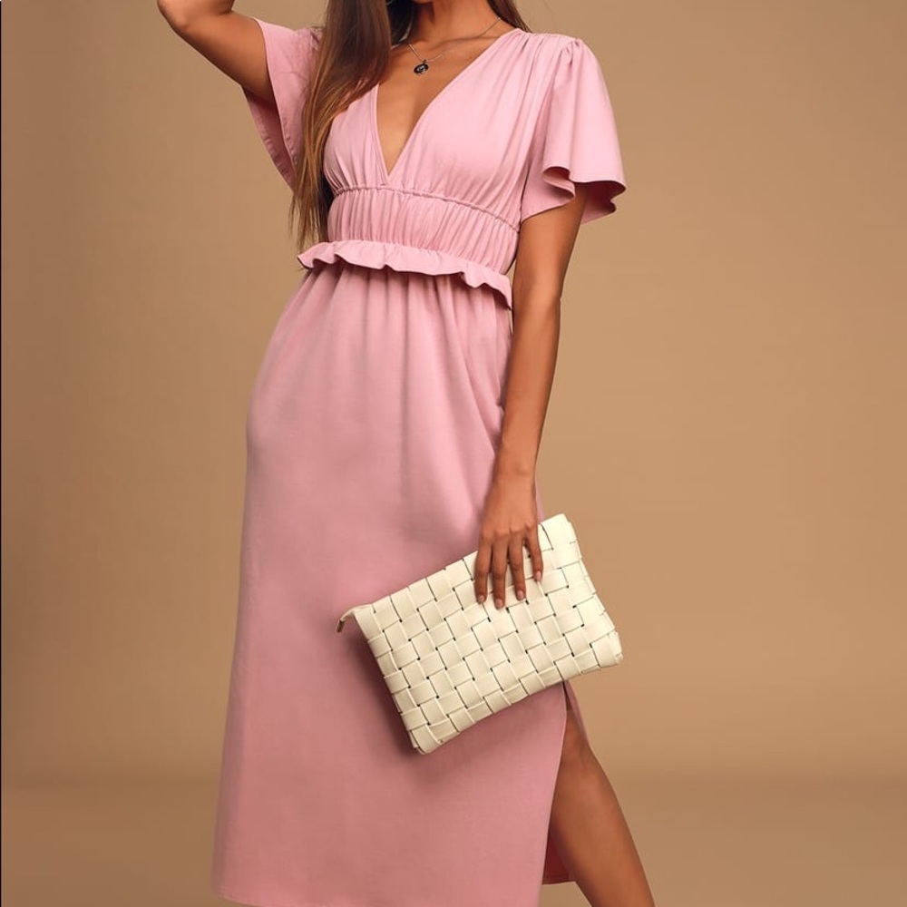 NWT Lulus Muave MIDI Dress Small